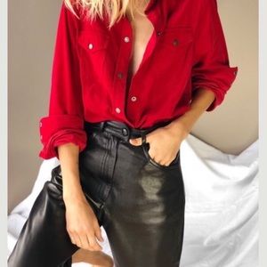 Wilson’s high rise NWOT black leather sz 10 pants